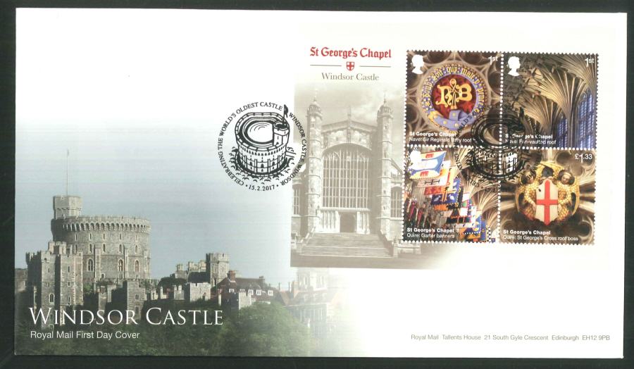 2017 - Minisheet First Day Cover "Windsor Castle" - Celebrating the World's Oldest Castle Postmark